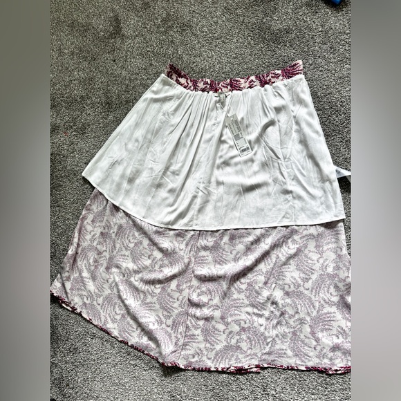 NWT ESPRIT Floral Maxi Skirt Red Pink Print Size 12 - Picture 7 of 12